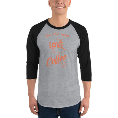 Men's 3/4th Sleeve Raglan T- Shirt - All you need is love