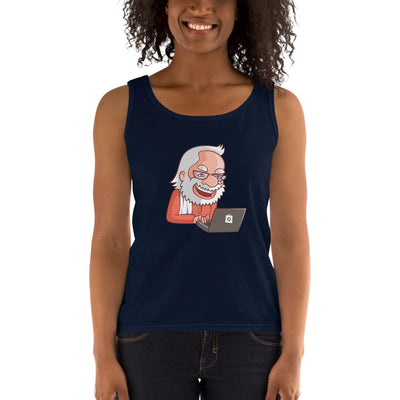 Women's Missy Fit Tank top - Narendra Modi- Laptop Cartoon