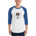 Men's 3/4th Sleeve Raglan T- Shirt - But First, Coffee