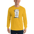 Men's Long Sleeve T-Shirt - Good days start with coffee- Takeaway cup