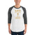 Men's 3/4th Sleeve Raglan T- Shirt - Life begins after coffee