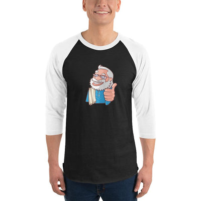 Men's 3/4th Sleeve Raglan T- Shirt - Namo- Cartoon -Thumbs up