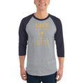 Men's 3/4th Sleeve Raglan T- Shirt - Life begins after coffee