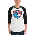 Men's 3/4th Sleeve Raglan T- Shirt - Eagle & 7 stars