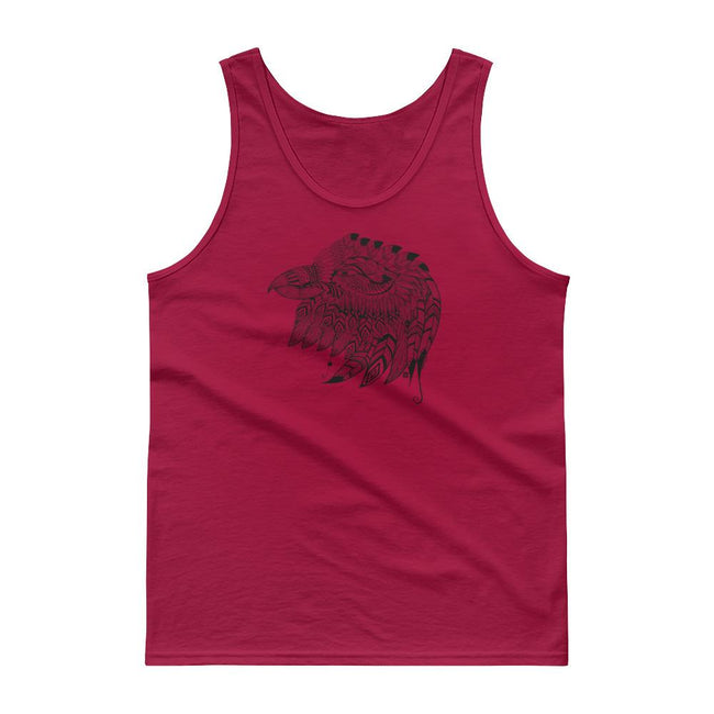 Men's Classic Tank Top - Eagle Doodle- Black & White