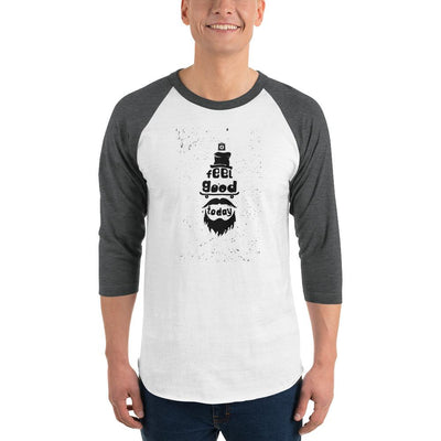 Men's 3/4th Sleeve Raglan T- Shirt - Feel Good Today