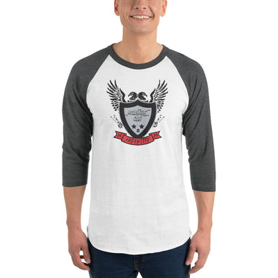 Men's 3/4th Sleeve Raglan T- Shirt - NewYork City Eagle Shield
