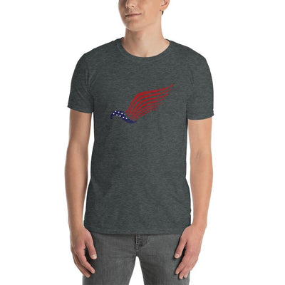 Men's Round Neck T Shirt - Eagle- Flag
