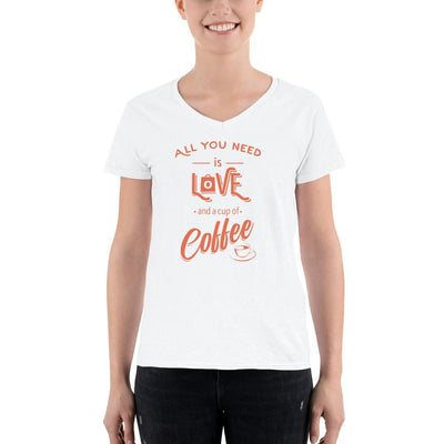 Women's V-Neck T-shirt - All you need is love