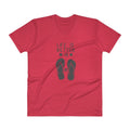 Men's V- Neck T Shirt - Flip-Flop through Life