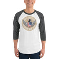 Men's 3/4th Sleeve Raglan T- Shirt - Eagle Force Team- American War Story