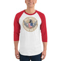 Men's 3/4th Sleeve Raglan T- Shirt - Eagle Force Team- American War Story