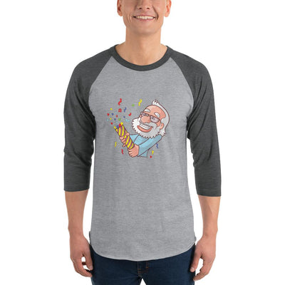 Men's 3/4th Sleeve Raglan T- Shirt - Narendra Modi- Party Popper