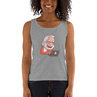 Women's Missy Fit Tank top - Narendra Modi- Laptop Cartoon