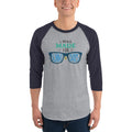 Men's 3/4th Sleeve Raglan T- Shirt - A sun-kissed Life: