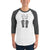 Men's 3/4th Sleeve Raglan T- Shirt - Flip-Flop through Life