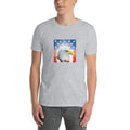 Men's Round Neck T Shirt - Shining- Eagle & Star Spangled Banner