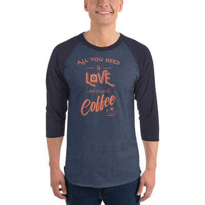 Men's 3/4th Sleeve Raglan T- Shirt - All you need is love