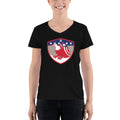 Women's V-Neck T-shirt - Bald Eagle in Shield, Retro design