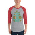 Men's 3/4th Sleeve Raglan T- Shirt - A Thousand Miles