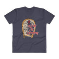 Navy / S Bengali Lightweight Fashion V-Neck T-Shirt - Eso He Baishakh