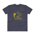 Navy / S Bengali Lightweight Fashion V-Neck T-Shirt - Naru Gopal