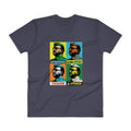 Navy / S Bengali Lightweight Fashion V-Neck T-Shirt - Netaji