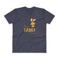 Navy / S Bengali Lightweight Fashion V-Neck T-Shirt -Pappu Dance Janena