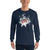 Navy / S Bengali Ultra Cotton Long Sleeve T-Shirt -Bangla Rock