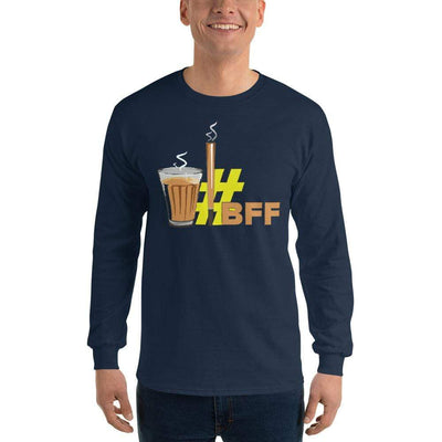 Navy / S Bengali Ultra Cotton Long Sleeve T-Shirt - BFF