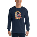 Navy / S Bengali Ultra Cotton Long Sleeve T-Shirt - Eso He Baishakh