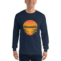 Navy / S Bengali Ultra Cotton Long Sleeve T-Shirt - Howrah by the Dawn