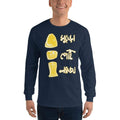 Navy / S Bengali Ultra Cotton Long Sleeve T-Shirt - Muro Peti Lyaja