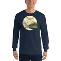 Navy / S Bengali Ultra Cotton Long Sleeve T-Shirt - My Kolkata Tram