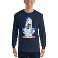 Navy / S Bengali Ultra Cotton Long Sleeve T-Shirt - Om Namah Shivay-02