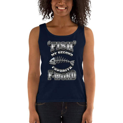 Navy / S Bengali Ultra Cotton Tank Top - F for Fish