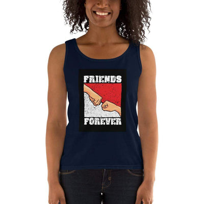 Navy / S Bengali Ultra Cotton Tank Top - Friends Forever