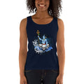 Navy / S Bengali Ultra Cotton Tank Top - Om Namah Shivay-01