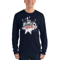 Navy / S Bengali Unisex Fine Jersey Long Sleeve T-Shirt -Bangla Rock