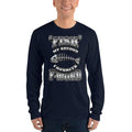 Navy / S Bengali Unisex Fine Jersey Long Sleeve T-Shirt - F for Fish