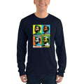 Navy / S Bengali Unisex Fine Jersey Long Sleeve T-Shirt - Netaji