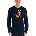 Navy / S Bengali Unisex Fine Jersey Long Sleeve T-Shirt - Pappu Dance Janena