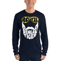 Navy / S Bengali Unisex Fine Jersey Long Sleeve T-Shirt - Royal Bengal Tiger