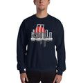 Navy / S Bengali Unisex Heavy Blend Crewneck Sweatshirt - Amar Bhasha Amar Ohonkar