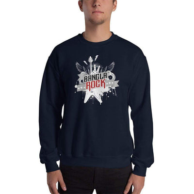 Navy / S Bengali Unisex Heavy Blend Crewneck Sweatshirt -Bangla Rock