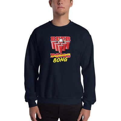 Navy / S Bengali Unisex Heavy Blend Crewneck Sweatshirt -Beer Bong