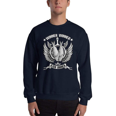 Navy / S Bengali Unisex Heavy Blend Crewneck Sweatshirt - Winner Winner Ilish Dinner