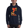 Navy / S Bengali Unisex Heavy Blend Hooded Sweatshirt - Bangalir Ruchi, Dhaker Tale Dhunuchi