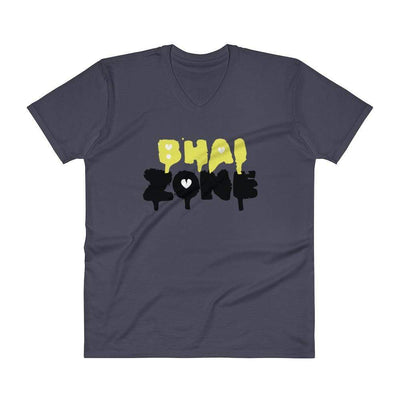 Navy / S Bengali Unisex Short Sleeve V-Neck Jersey Tee - Bhai Zone