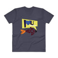 Navy / S Bengali Unisex Short Sleeve V-Neck Jersey Tee - I love you so much